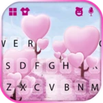 Logo of Pink Heart Tree Keyboard Backg android Application 