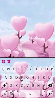 Pink Heart Tree Keyboard Backg android App screenshot 0