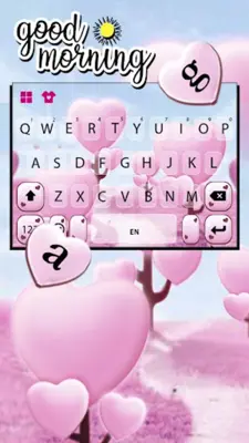 Pink Heart Tree Keyboard Backg android App screenshot 2